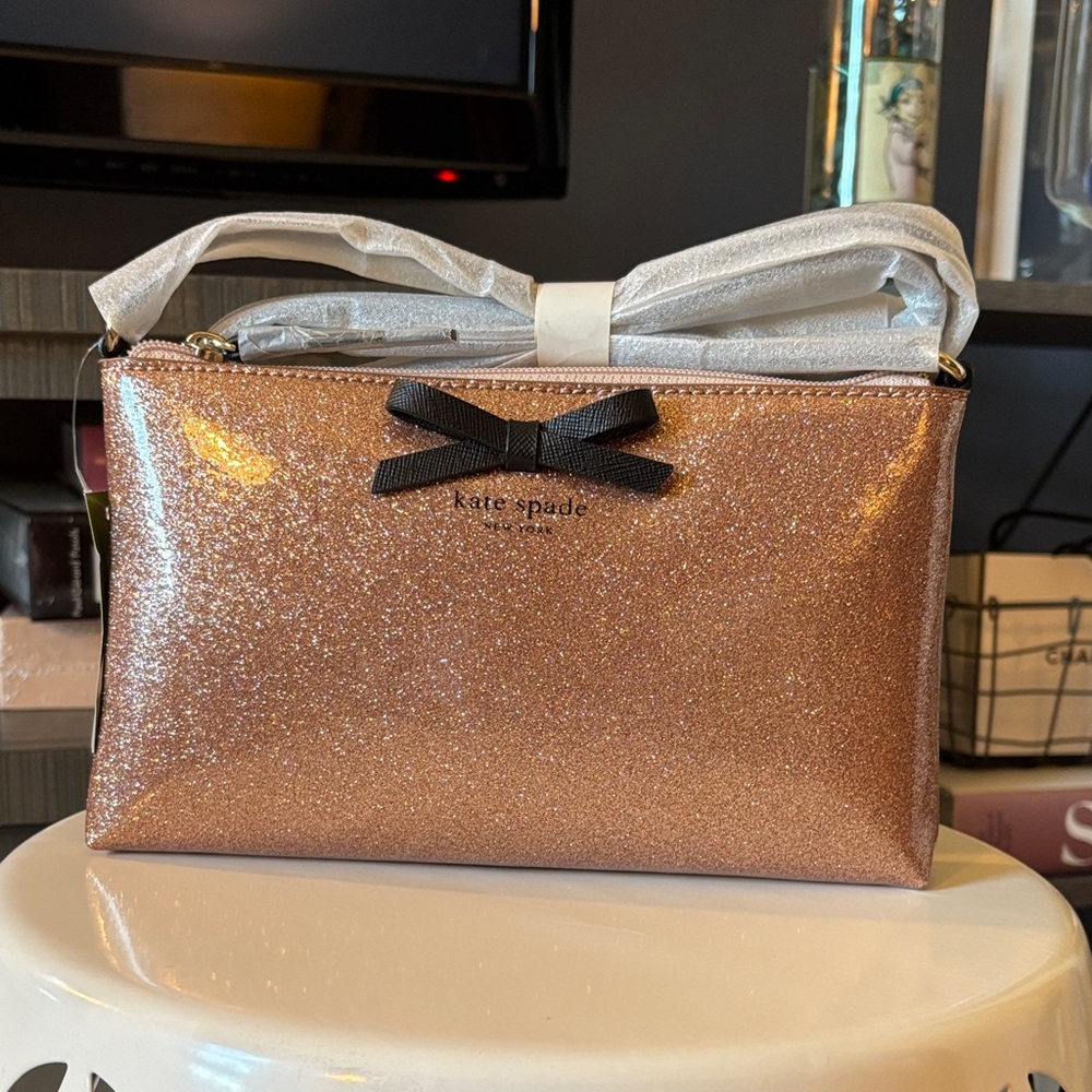 Kate Spade Sparkling Rose Gold Clutch